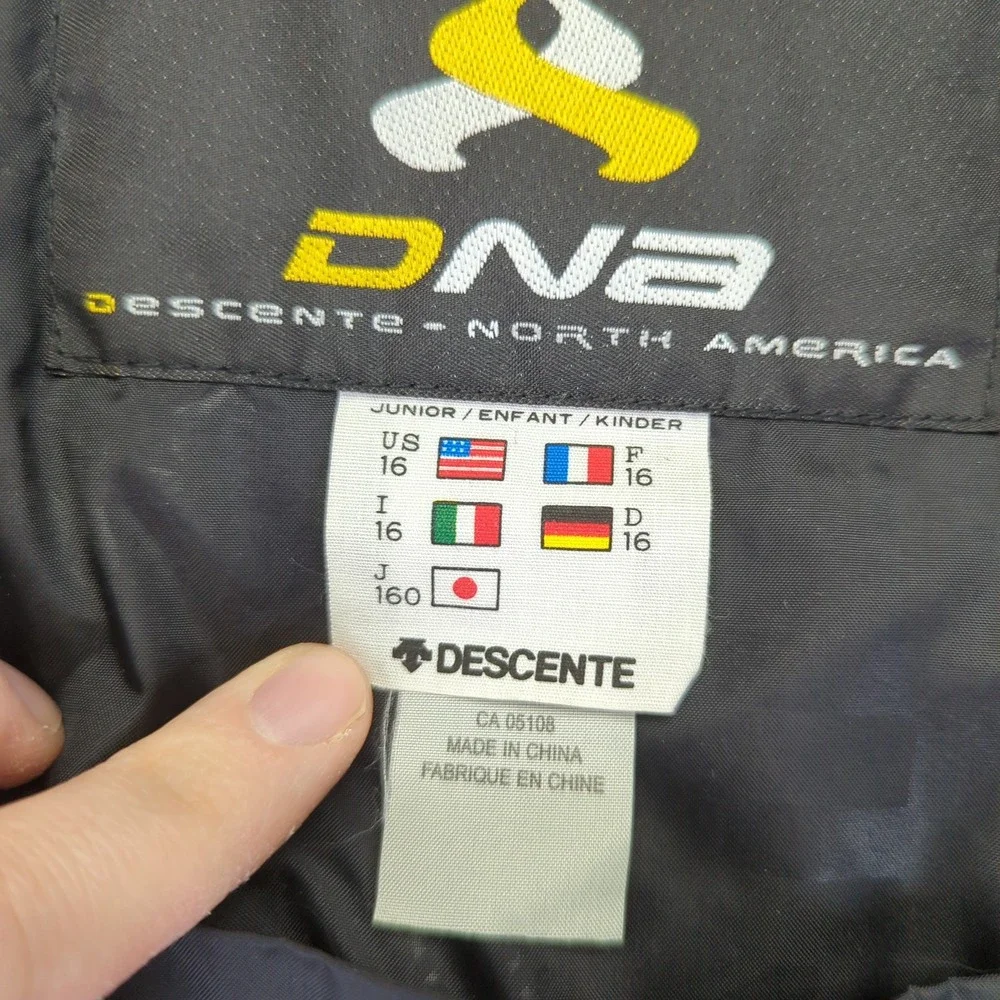 Descente DNA‎ Ski Snowboard Jacket Red Blue Kids Size 16 Junior Winter Outdoor